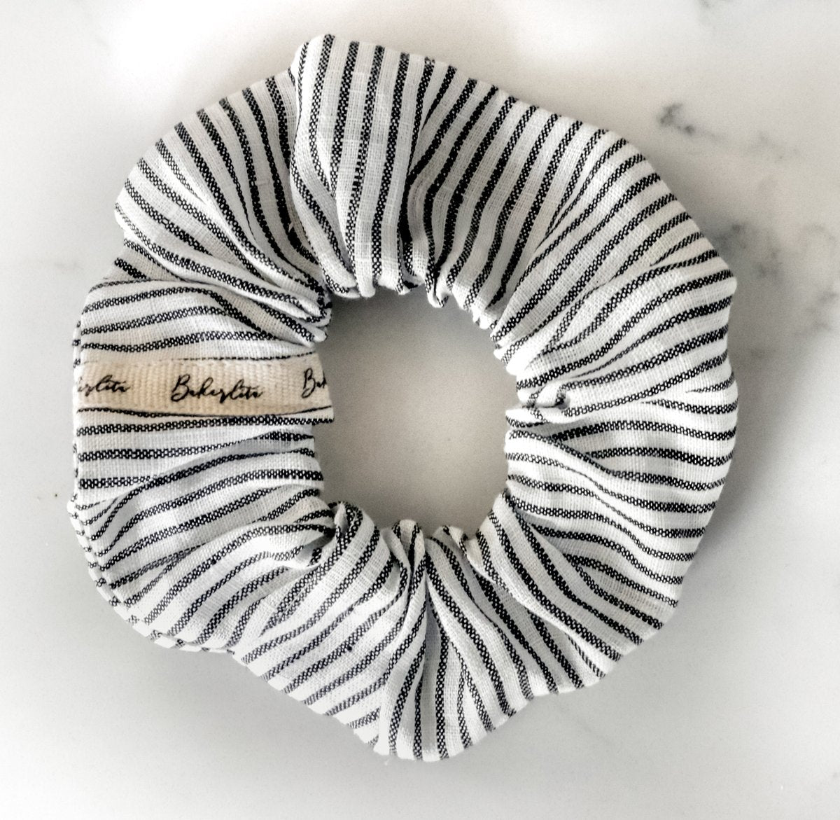 Bakerlita Pinstripe Farmhouse Scrunchie