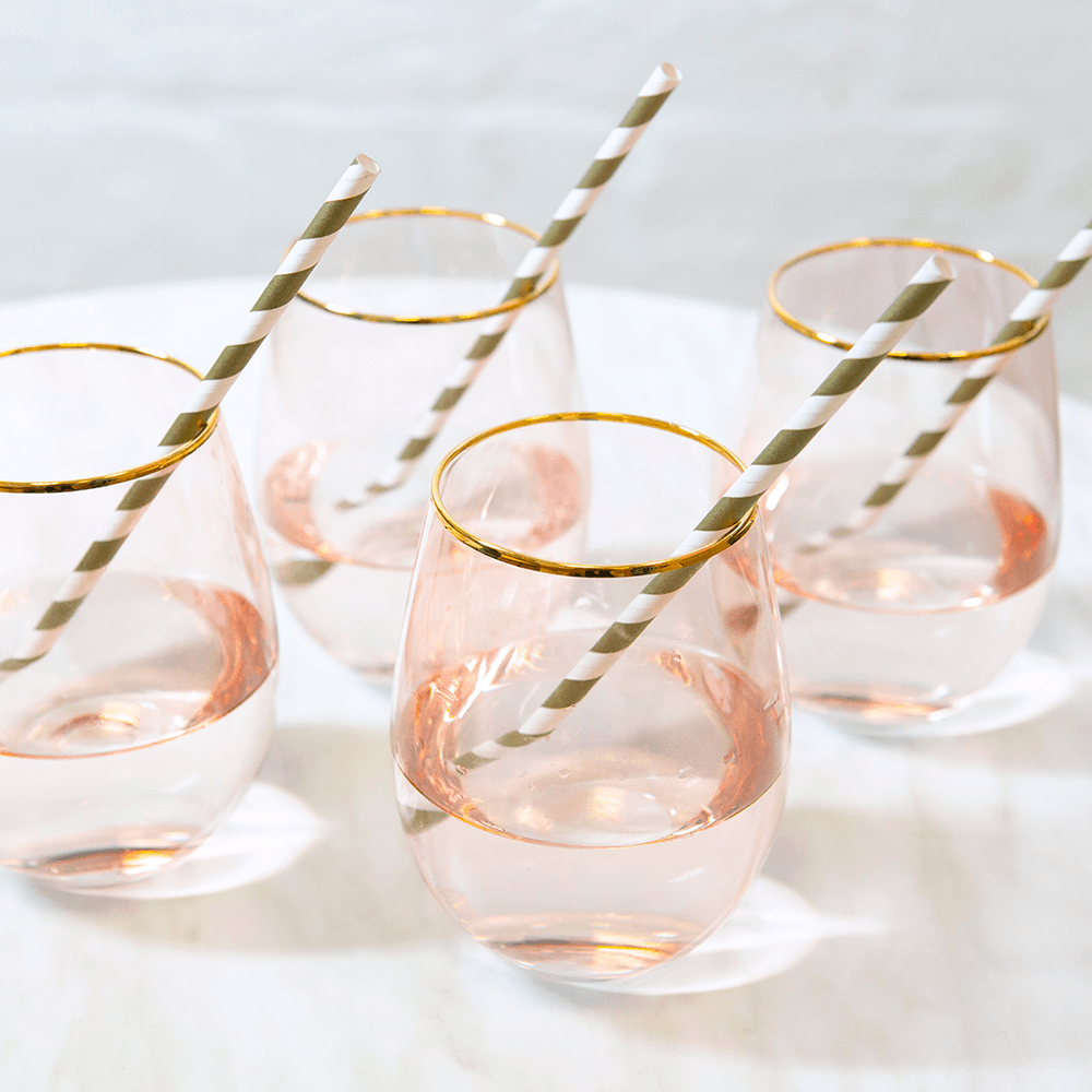 Cristina Re Rose Crystal Tumbler Glasses
