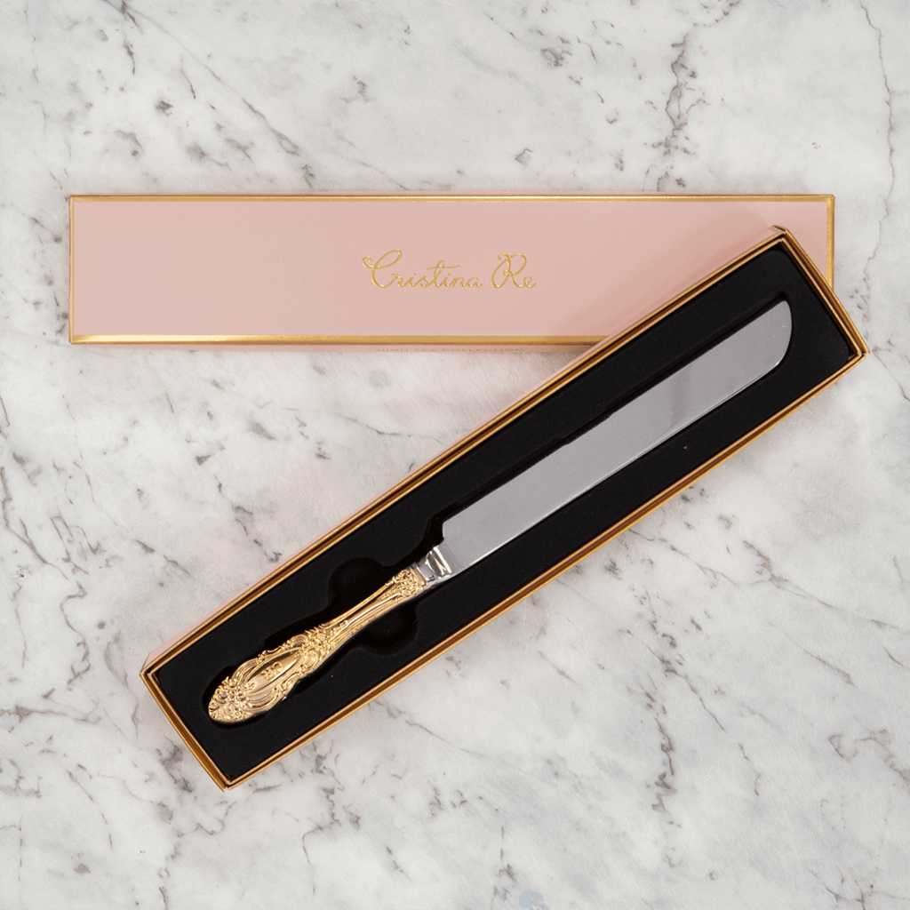 Cristina Re Vintage Gold Cake Knife