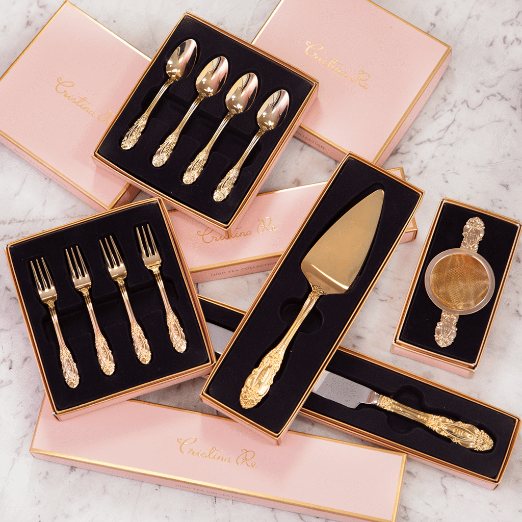 Cristina Re Vintage Gold Cake Knife