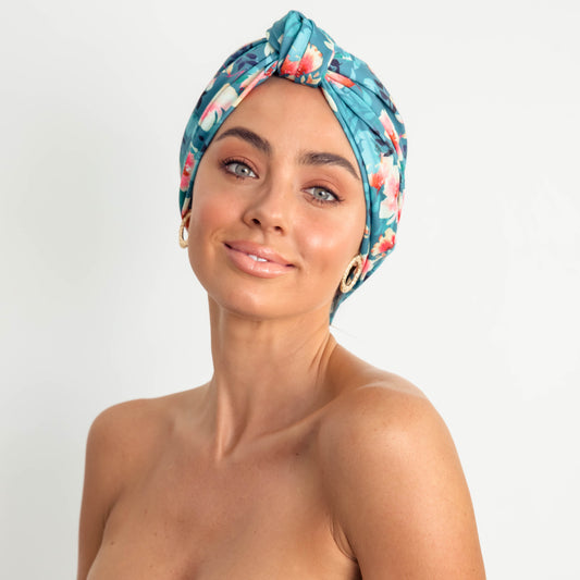 LOUVELLE Dahlia Shower Cap Poolside Peony