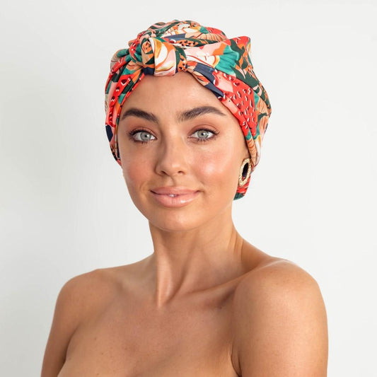 LOUVELLE Dahlia Shower Cap Jaguar Jungle