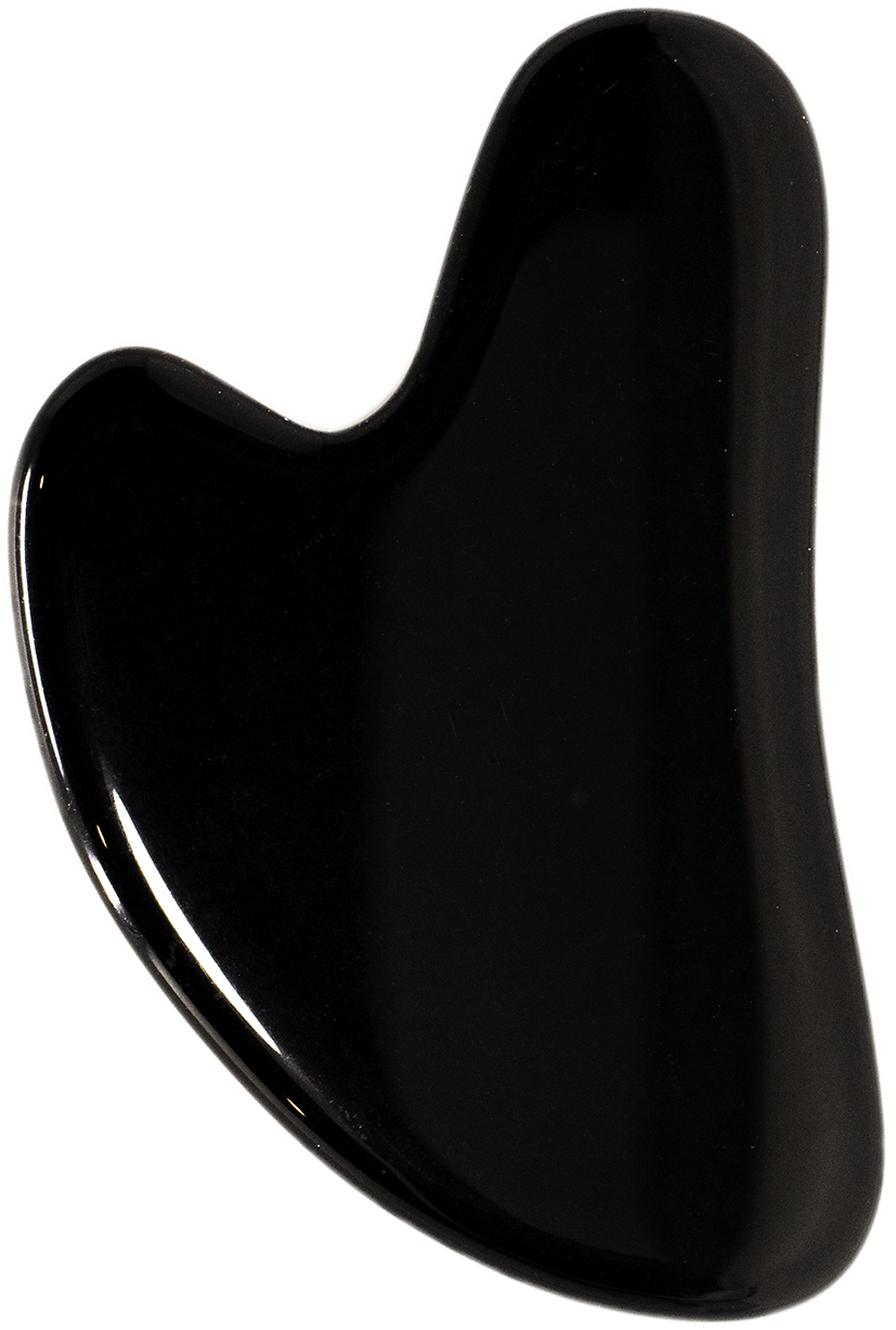 Happy  Heart Shaped Gua Sha ~ Obsidian