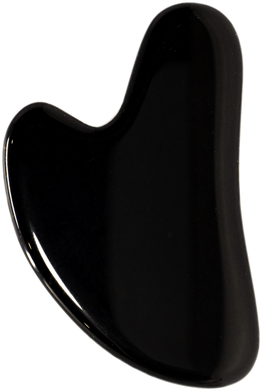 Happy  Heart Shaped Gua Sha ~ Obsidian