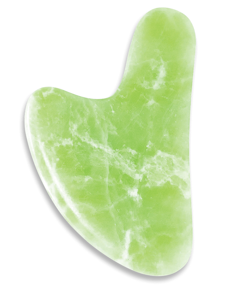 Happy Heart Shaped Gua Sha ~ Jade