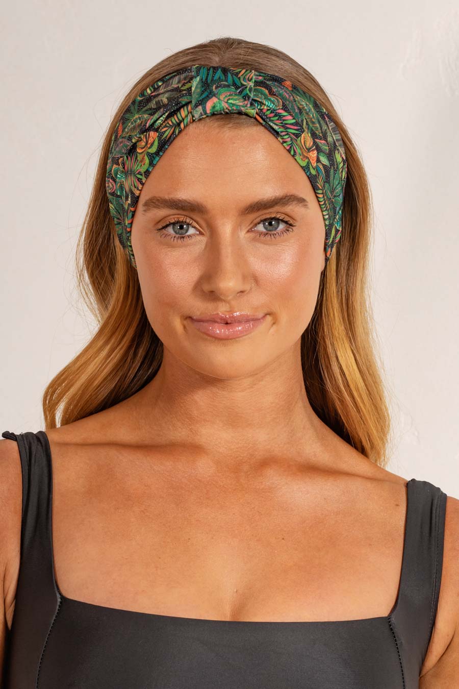 LOUVELLE Seraphine Headband Tropical Leaves