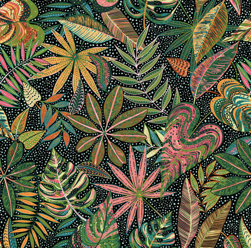 LOUVELLE Seraphine Headband Tropical Leaves