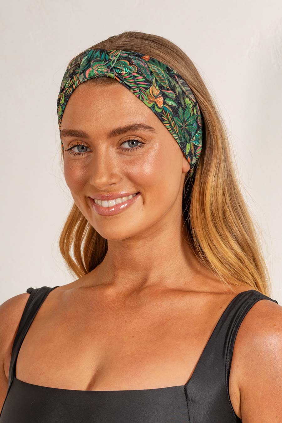 LOUVELLE Seraphine Headband Tropical Leaves