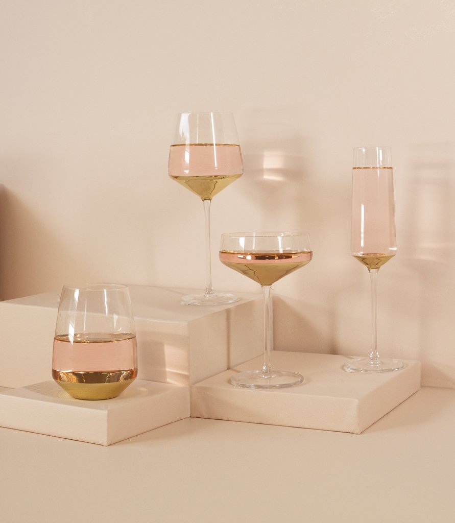 Cristina Re Estelle Gold Tumbler Glasses