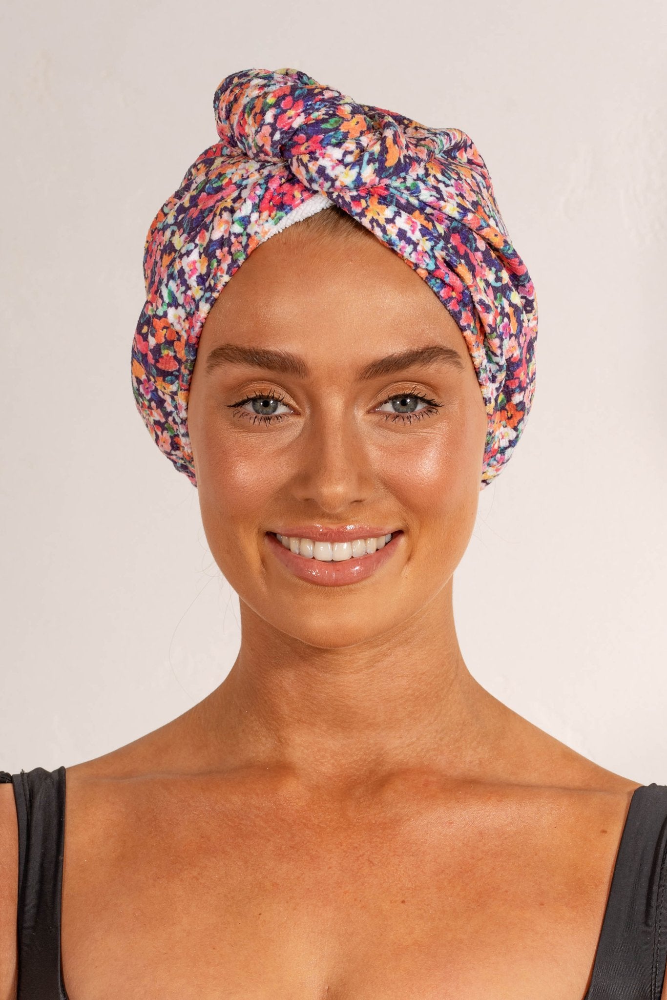 LOUVELLE Riva Hair Towel Wrap Bright Ditsy