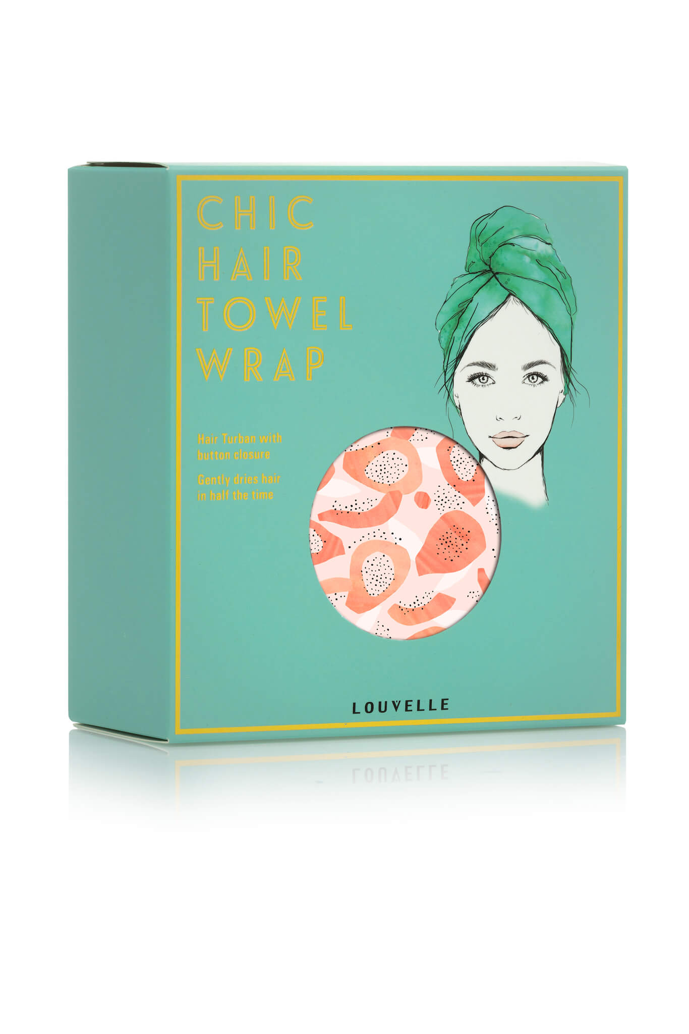 LOUVELLE Riva Hair Towel Peach Papaya