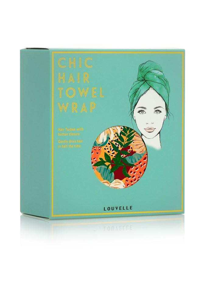 LOUVELLE Riva Hair Towel Wrap Jaguar Jungle