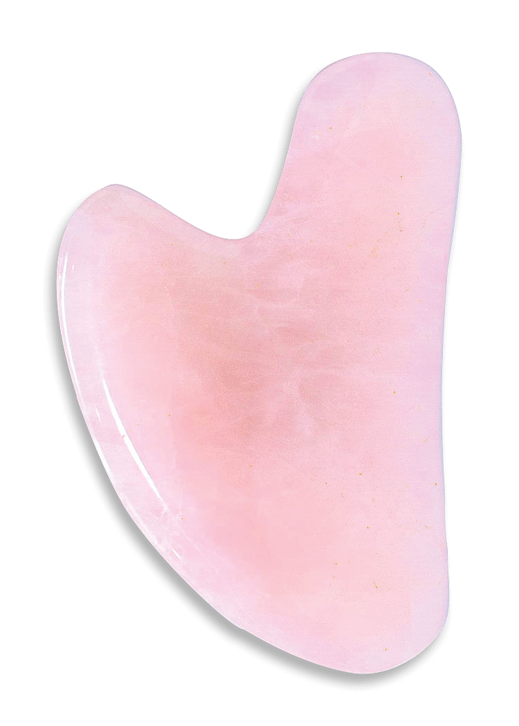 Happy  Heart Shaped Gua Sha ~ Rose Quartz