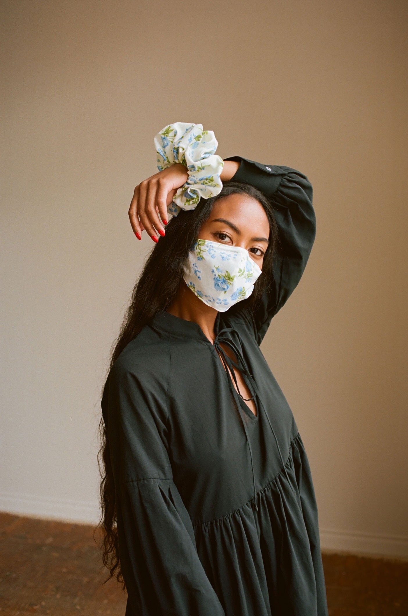 A Bronze Age Oversized Cotton Scrunchie + Mask Combo