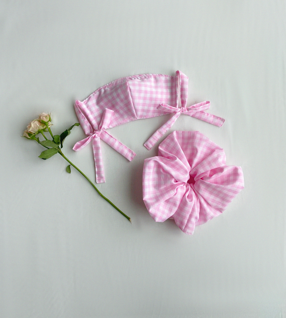 A Bronze Age Oversized Cotton Scrunchie + Mask Combo